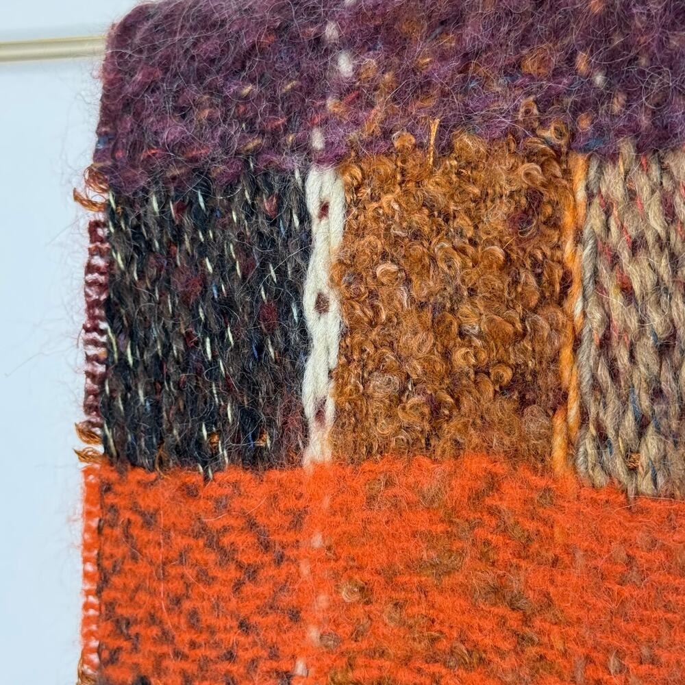 P. Cornillon Wool Blend Patchwork Scarf - image 4